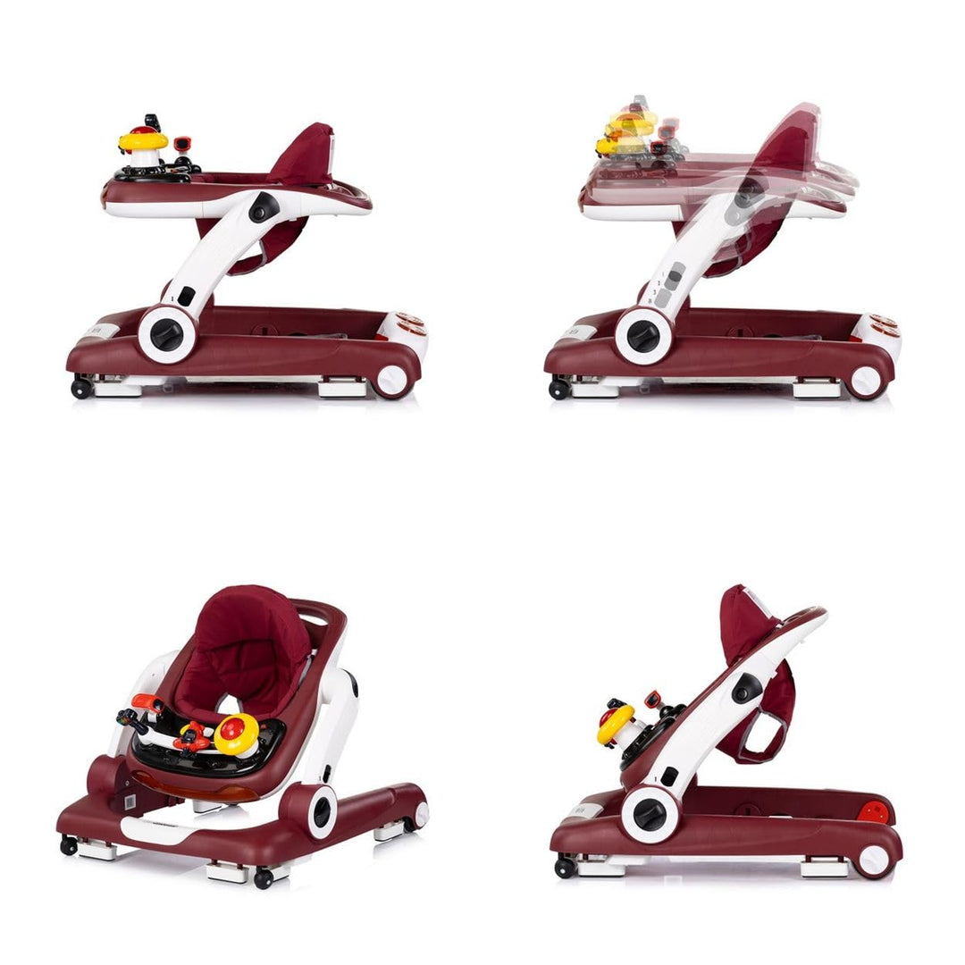 Chipolino Lauflernhilfe little Explorer 4 in 1 Laulernwagen Musik Stopper Räder rot, rot