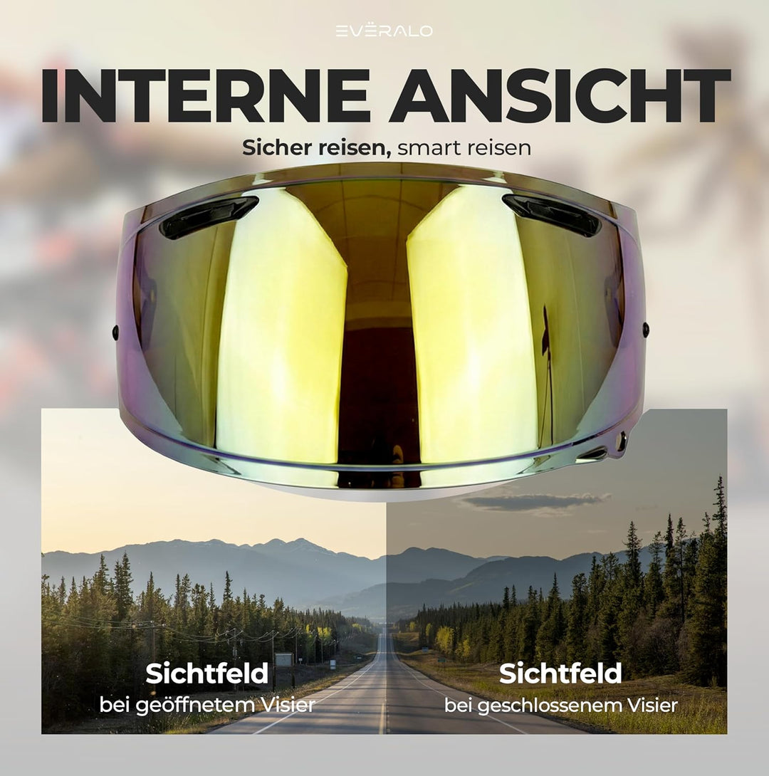 Everalo Kompatibel mit Arai Rx7v Visier - Vas v - Chaser X - Rx7x - Quantum X - Signet X - Defiant X