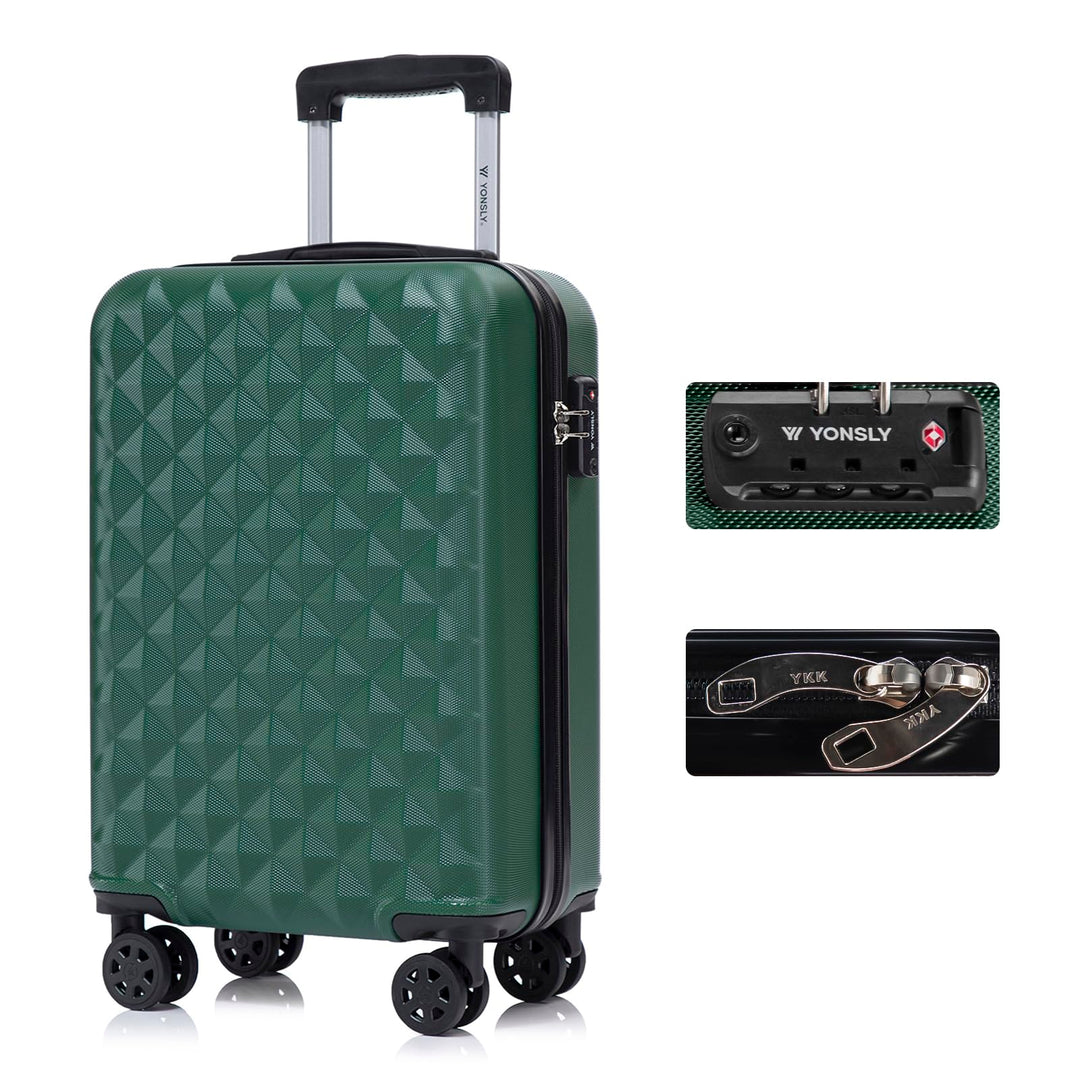 Premium Reisekoffer TSA-Schloss,YKK-Reissverschluss Hartschalen-Koffer Trolley Kabinenkoffer Rollkof