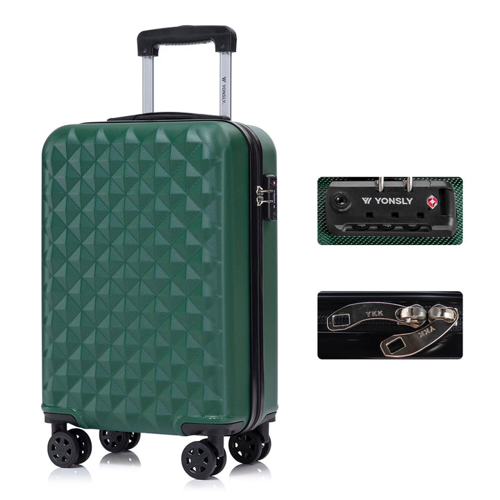 Premium Reisekoffer TSA-Schloss,YKK-Reissverschluss Hartschalen-Koffer Trolley Kabinenkoffer Rollkof