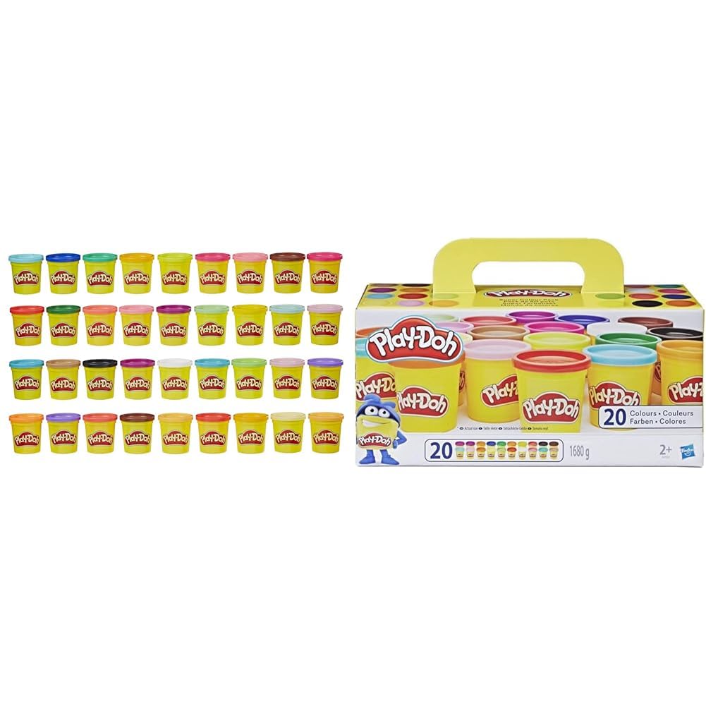 Play-Doh 36 Mega Pack, Knete für kreatives Spielen, für Kinder ab 2 Jahren 36834 Mehrfarbig 36er Pac