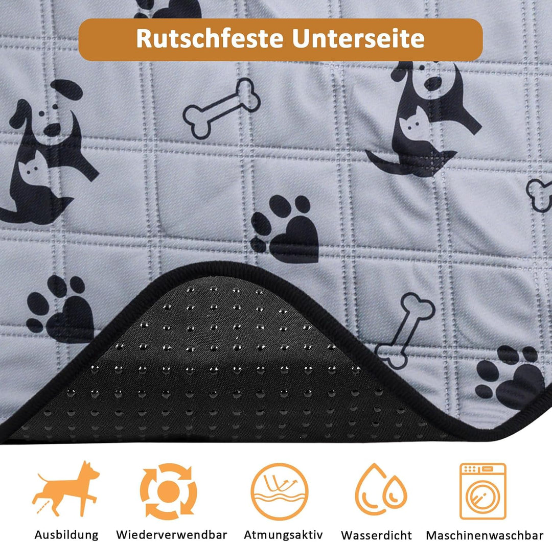 6 Stück Wiederverwendbare Hundetrainingspads, Waschbare Welpen-Trainingspads mit Anti-Rutsch Unterse