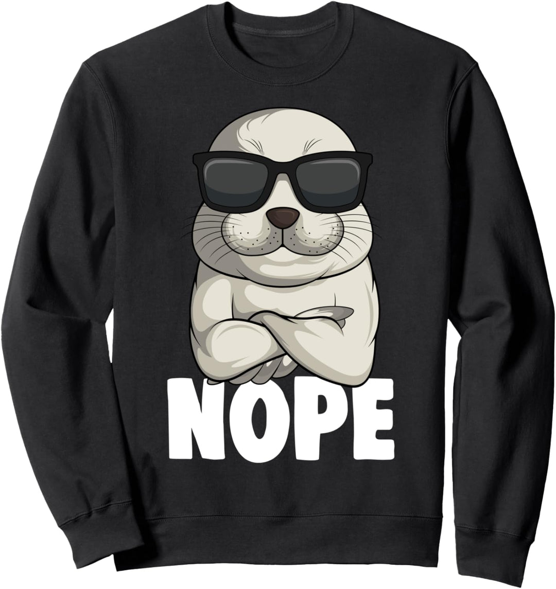Robbe Seelöwe Seehund Kinder Damen Mädchen Jungen Robben Sweatshirt