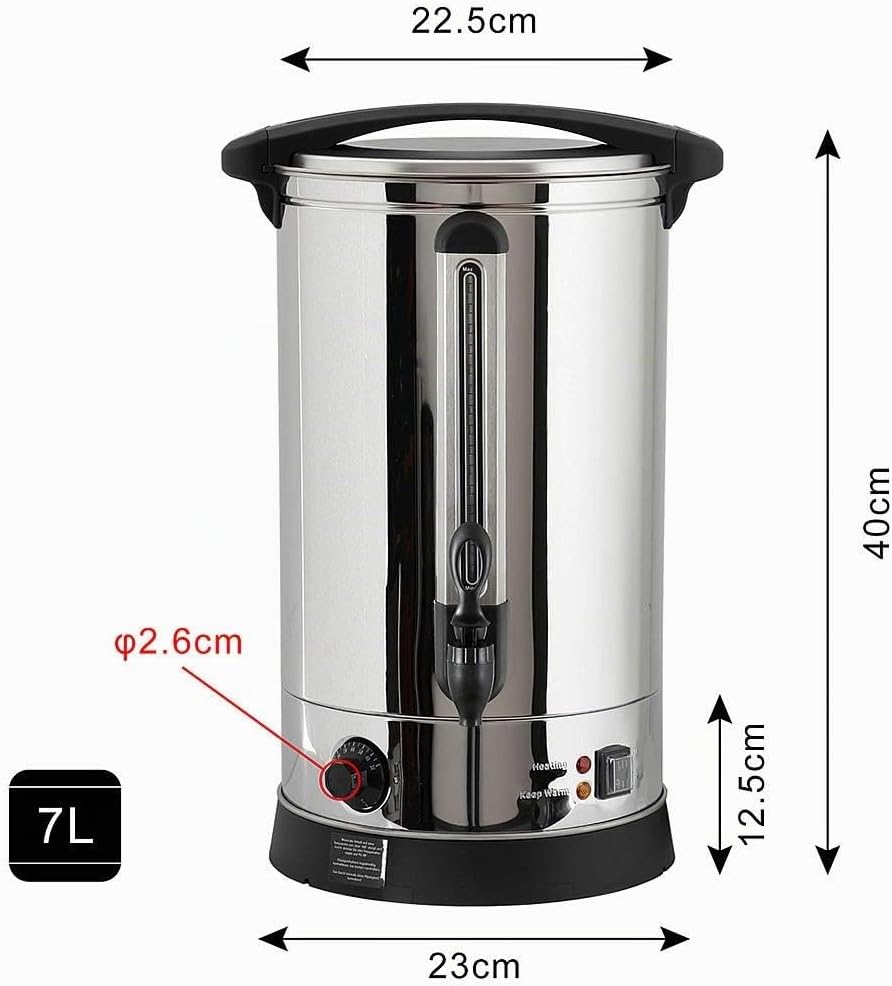 Melko Glühweinkocher Heissgetränkeautomat 7 Liter mit Zapfhahn für Milch, Kaffee, Tee, Kakao, Glühwe