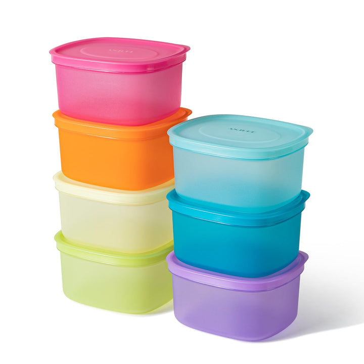 Meal Prep Boxen, 7 Stück Wiederverwendbare Frischhaltedosen mit Deckel, Geschirrspüler, Mikrowelle u