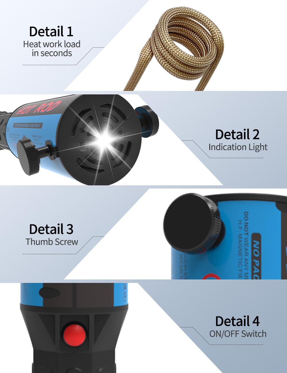 Induktions-Heizgerät zur Schraubenentfernung - 1100W, 220V Handgehaltenes Magnetinduktions-Heizgerät