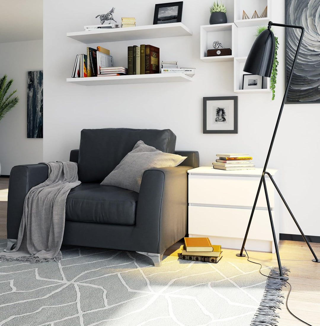 AKORD Kommode K60 mit 2 Schubladen | für das Wohnzimmer Schlafzimmer Schrank Büro Arbeitszimmer | Mo