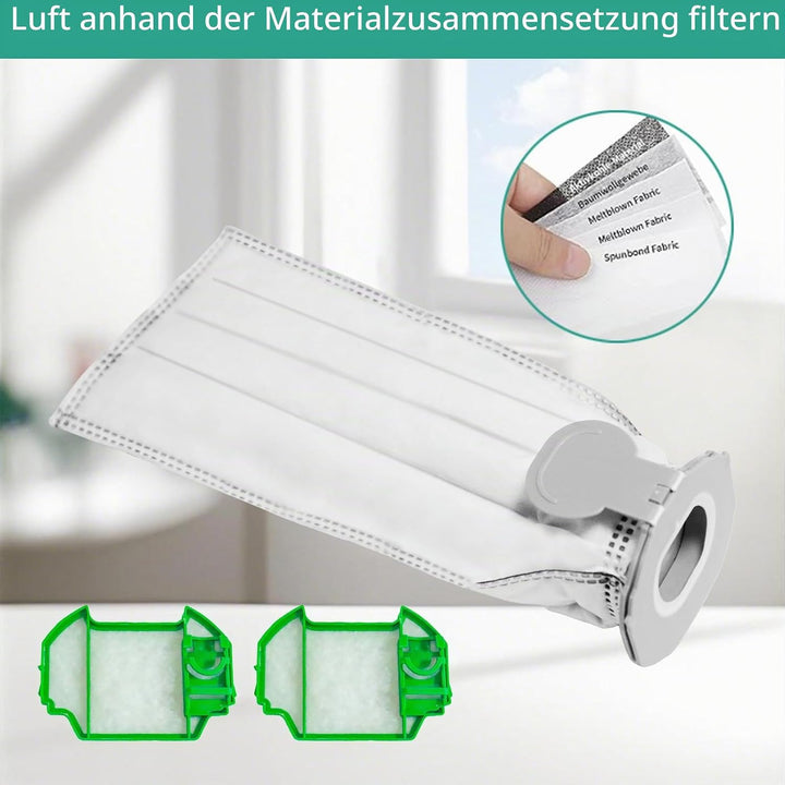 10 Stück Staubsaugerbeutel und 2 Filter für Vorwerk Kobold VK7 FP7 Premium Filtertüten Staubsauger A