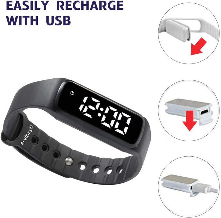 Töpfchen-Trainingsuhr - Silent Vibrating Alarm Reminder Watch für Jungen/Mädchen - mit Timer und 12