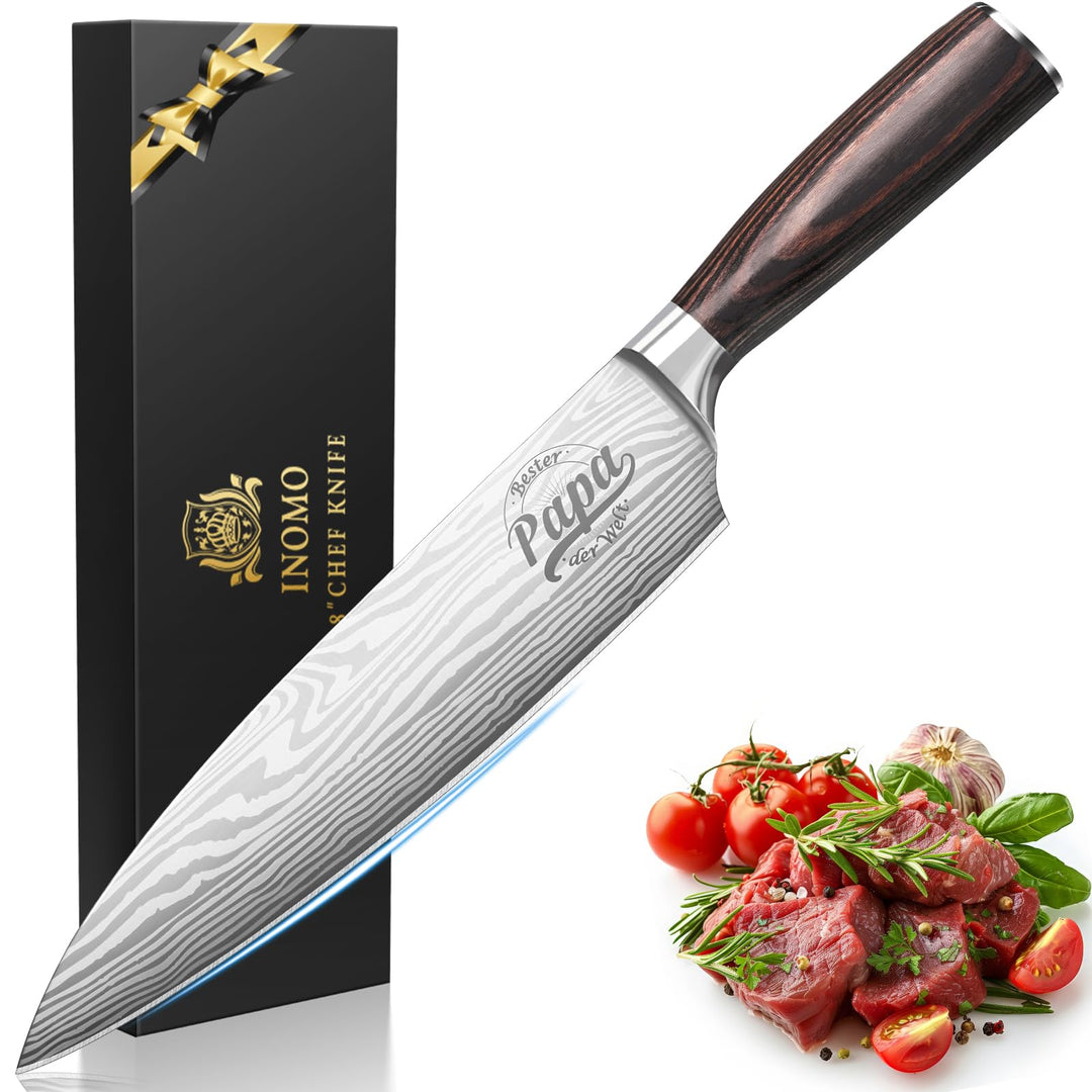 INOMO Geschenke für Männer, Küchenmesser Männer Geschenke für Papa Geburtstagsgeschenk für Männer, K