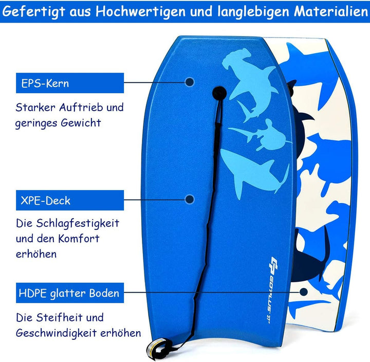 COSTWAY Bodyboard, Schwimmbrett Schwimmboard, Surfbrett Kinder und Erwachsene, Surfboard, Sup-Board