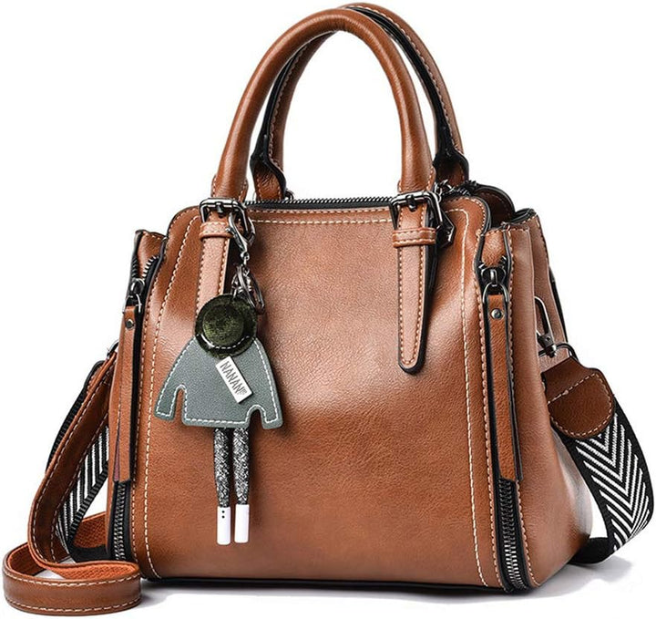 BUKESIYI Damen Tasche Umhängetasche Handtasche Frauen Klein Schultertasche Weekender Lack PU Leder C