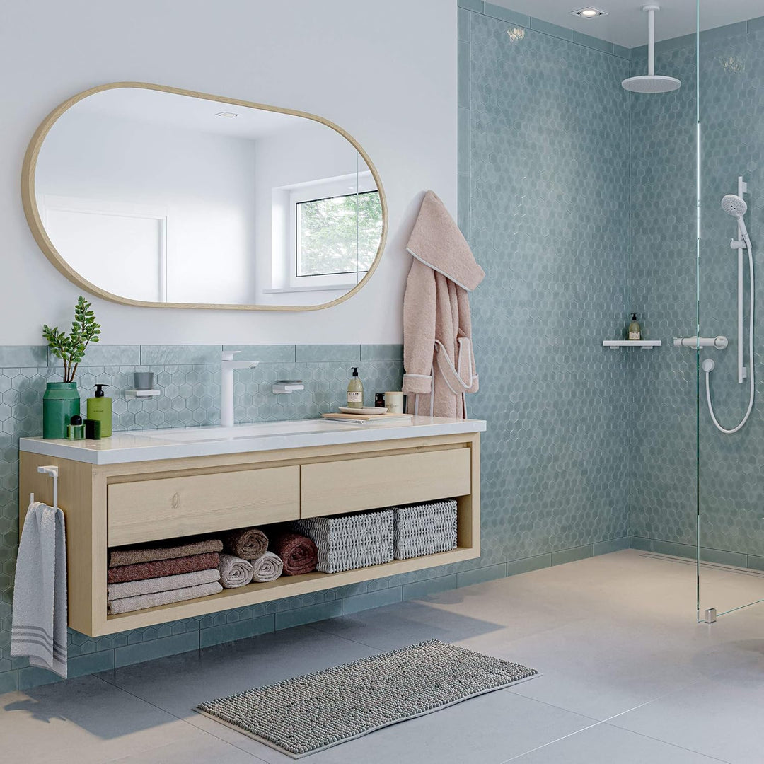 hansgrohe Wasserhahn Talis E (Armatur mit Auslauf Höhe 240 mm), Einhebel-Waschtischmischer ohne Abla