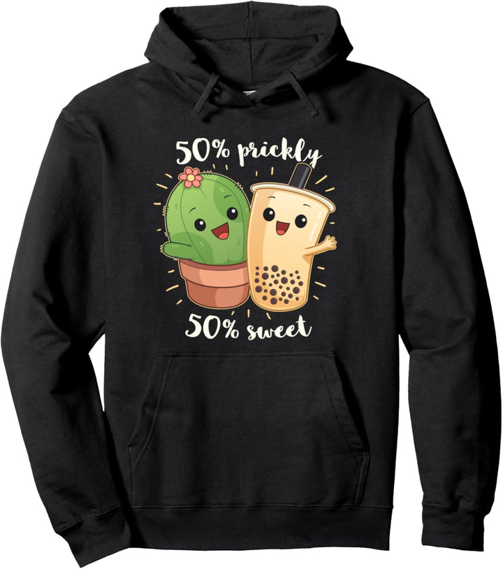 Kawaii Süsser Anime Otaku Japanischer Boba Tee Kaktus Süsses Pullover Hoodie