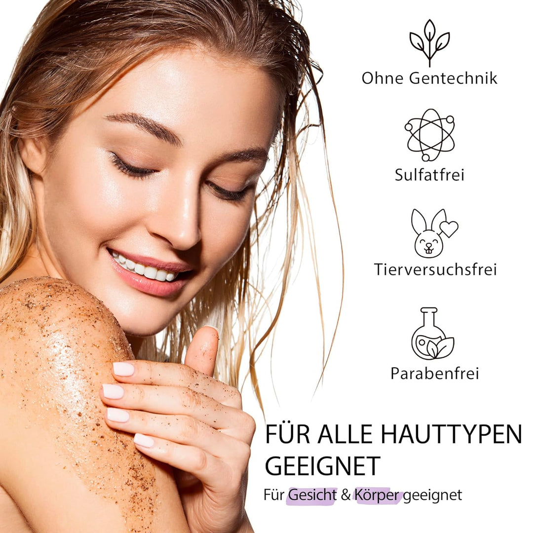 BellamiLuxx KP Bump Eraser Body Scrub: Peeling für Keratosis Pilaris & Erdbeerhaut, Glättet raue, tr