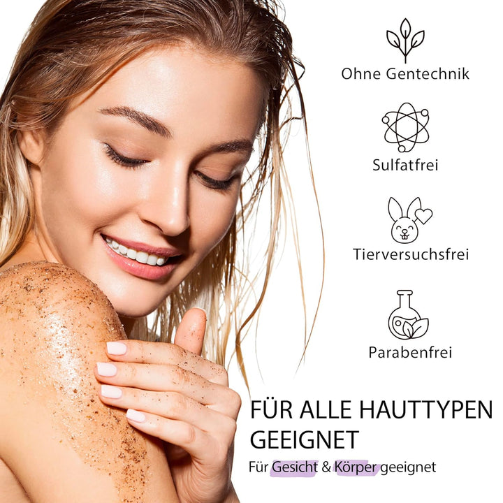 BellamiLuxx KP Bump Eraser Body Scrub: Peeling für Keratosis Pilaris & Erdbeerhaut, Glättet raue, tr