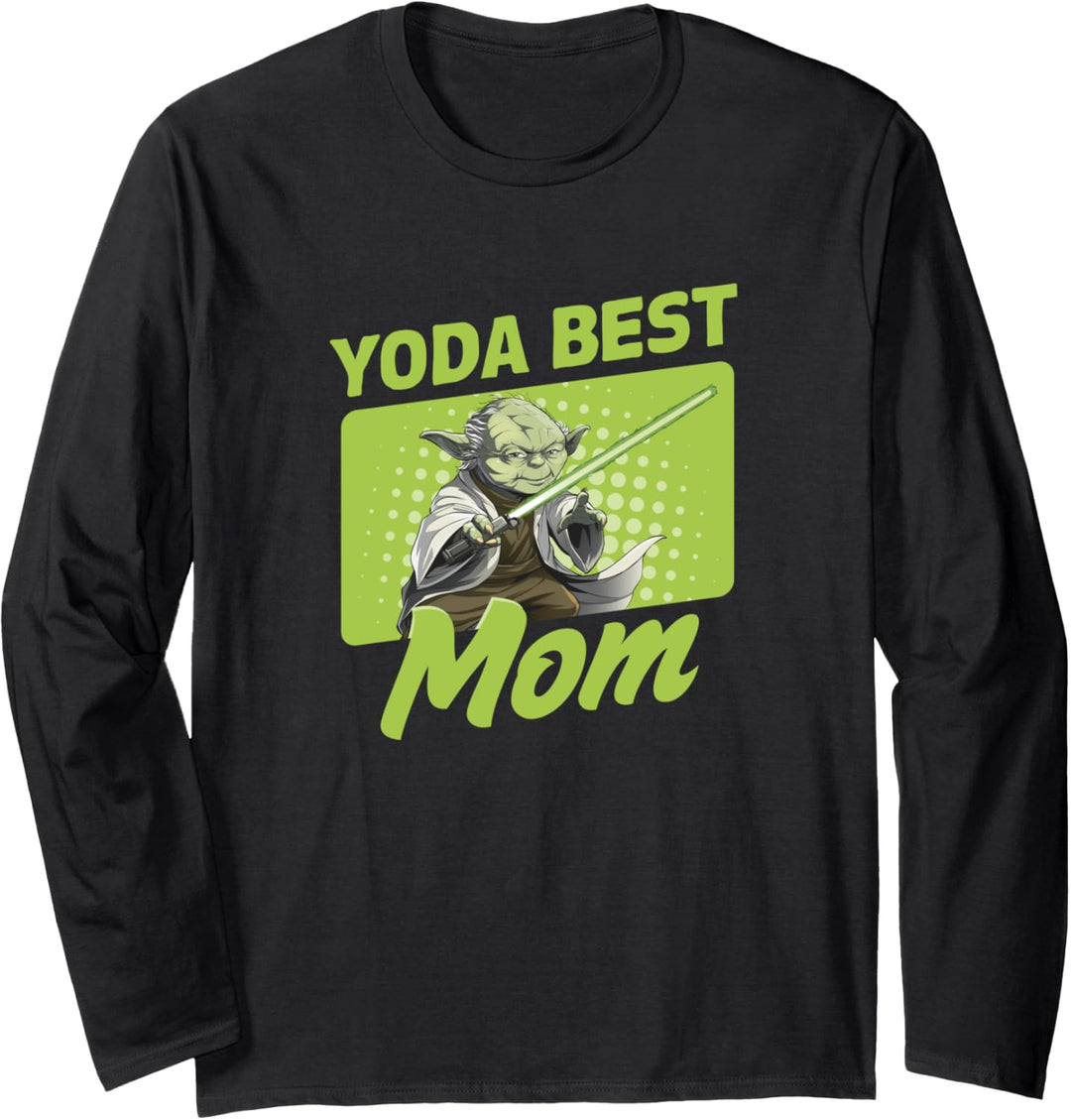 Star Wars Muttertag Yoda Best Mom Green Box Langarmshirt