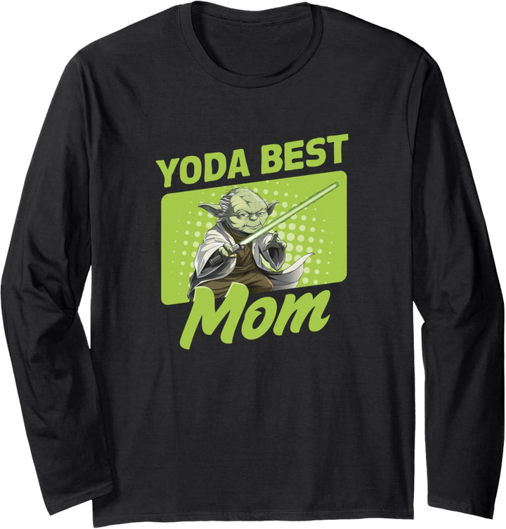 Star Wars Muttertag Yoda Best Mom Green Box Langarmshirt