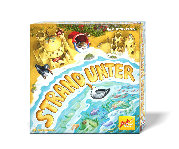 Zoch 601105161 Strand Unter – das spannende Ebbe und Flut Spiel für Sandburgenbauer, 2 bis 4 Spieler