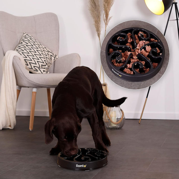 lionto Anti Schling Napf für Hunde &amp; Katzen, Ø 30 cm, Höhe 7 cm, Fassungsvermögen von bis zu 1500 g,