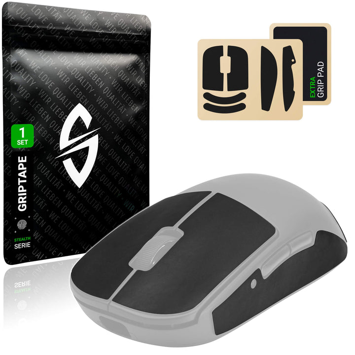 SensoryBoost Maus Grip Tape – kompatibel mit Pulsar X2H Medium (inkl. Zuschnitt-Pad) Schweissabsorbi