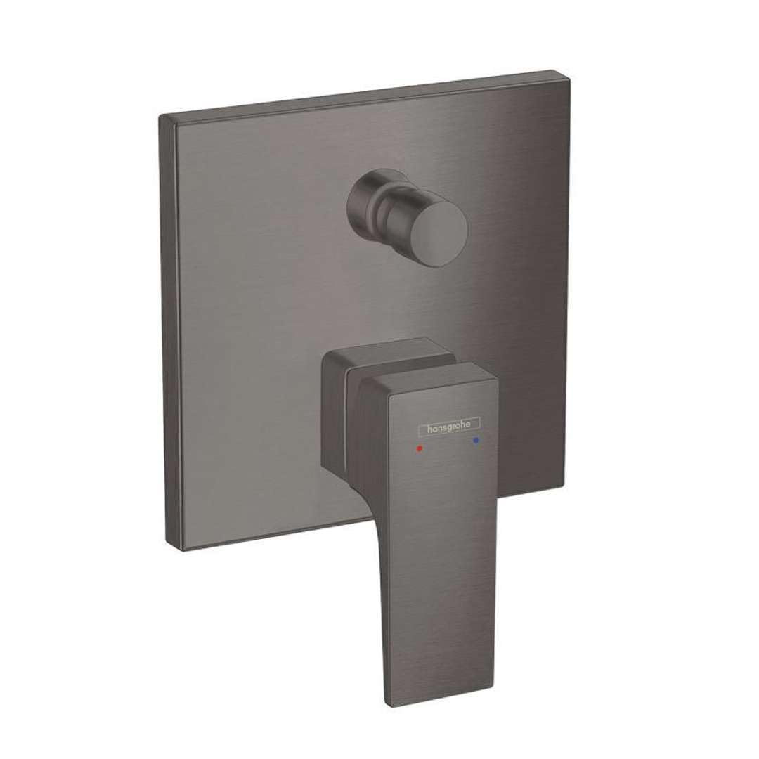 hansgrohe Wannenarmatur Metropol, Unterputz Einhebel-Wannenmischer, Brushed Black Chrome Brushed Bla