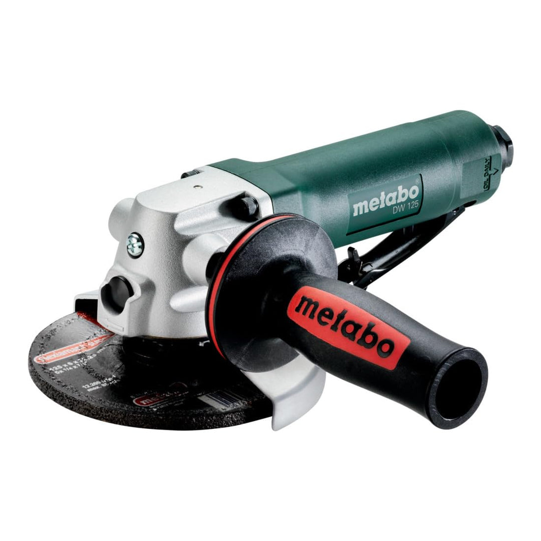 metabo Druckluft-Winkelschleifer DW 125-125 mm Scheiben-Ø, 6,2 bar Arbeitsdruck, 500 l/min Luftbedar