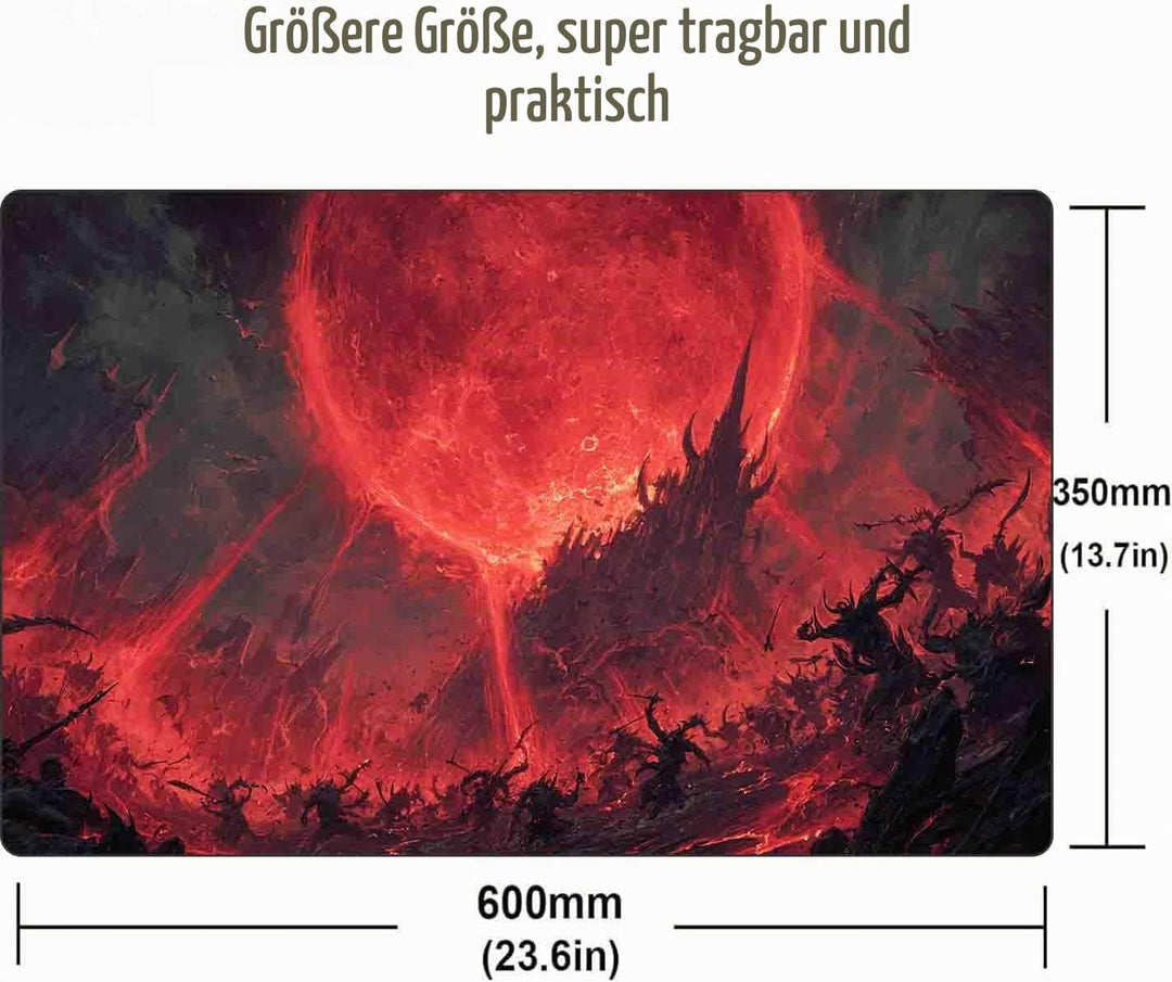 TCG MTG Spielmatte 24 × 14 - Premium-Spielmatte mit genähtem Rand mit glatter Stoffoberfläche und ru
