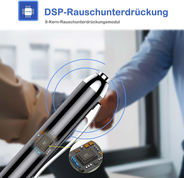 Voice Recorder Stift 64 GB Professioneller Sprachrekorder mit Sprachaktivierung und MP3-Wiedergabe M