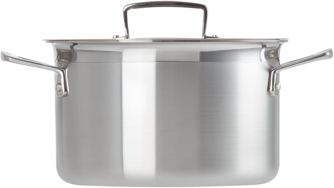 Le Creuset Fleischtopf aus 3-ply Edelstahl, Ø 20 cm, Für alle Herdarten inkl. Induktion geeignet, Si