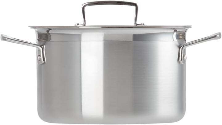 Le Creuset Fleischtopf aus 3-ply Edelstahl, Ø 20 cm, Für alle Herdarten inkl. Induktion geeignet, Si