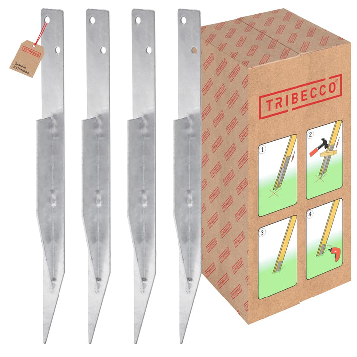 TRIBECCO® 4X Bodenanker für Schaukel, Bodenanker schaukel, zur Stabilisierung, Erdanker für Spielhäu