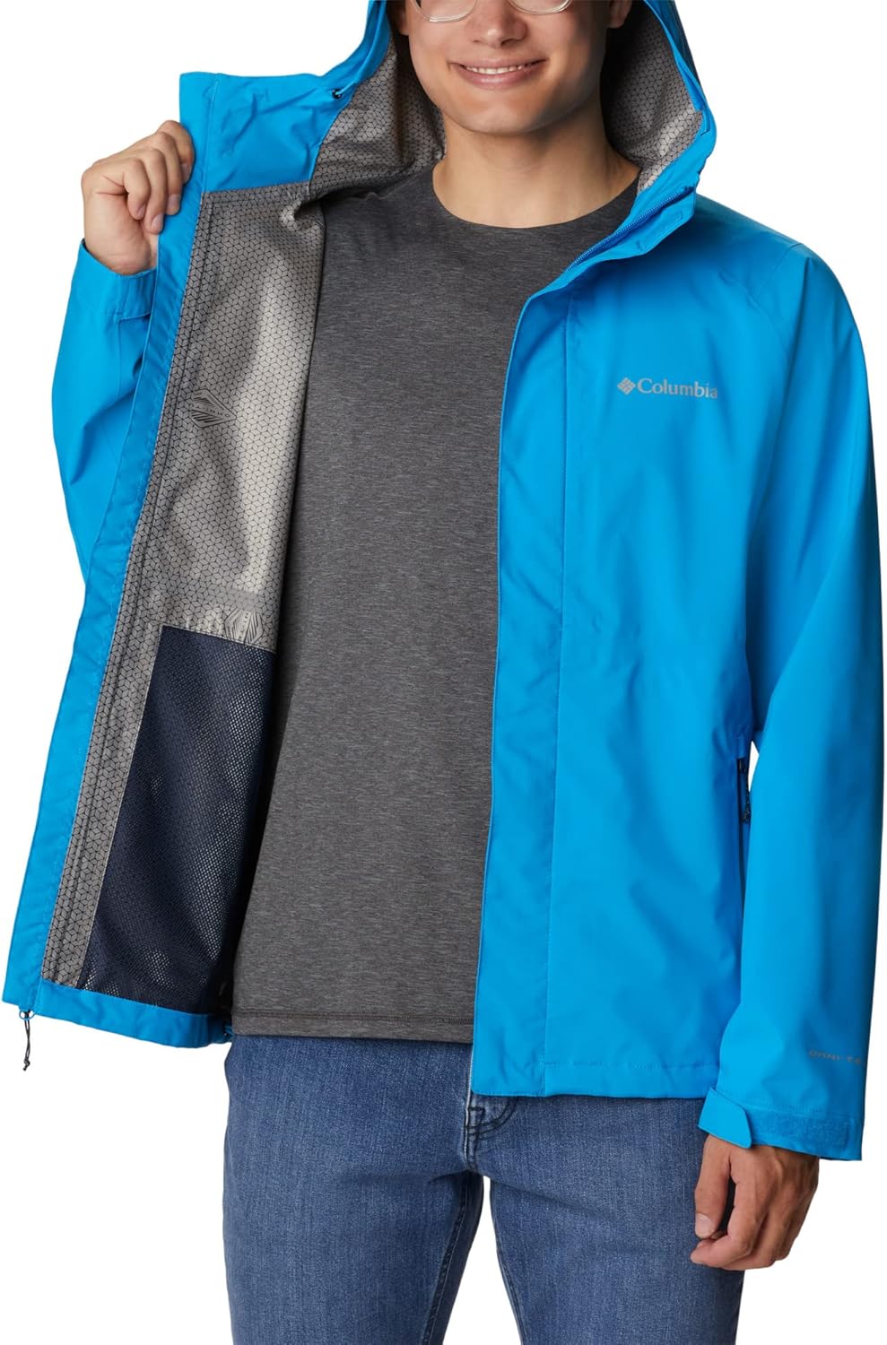 Columbia Herren Earth Explorer Regenjacke, Compass Blue