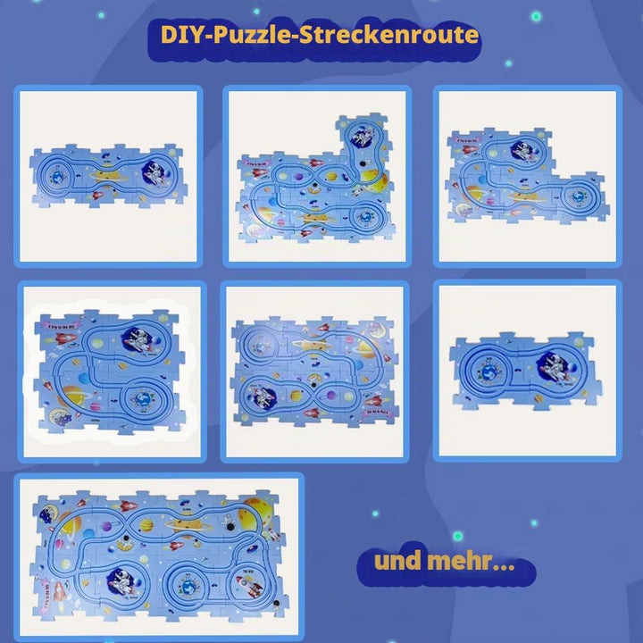 Auto Spielzeug Autorennbahn Spielzeugauto 8pcs DIY-Puzzlebahn für Kinderspielzeug DIY-Route Cars Spi