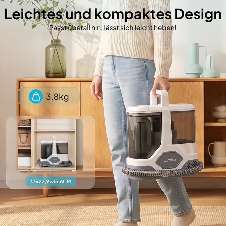 Polsterreiniger Gerät Nasssauger Waschsauger Teppichreiniger, 600W, 16KPa, 2,3L Wassertank, Selbstre