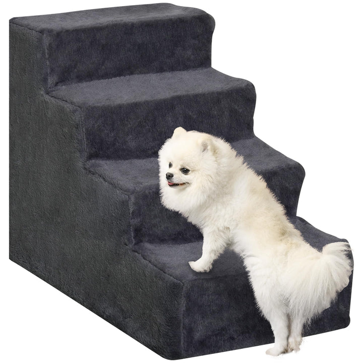 PawHut Hundetreppe 4 Stufen 44 cm Hoch Haustiertreppe für Kleine Hunde Katzentreppe Hunderampe mit W