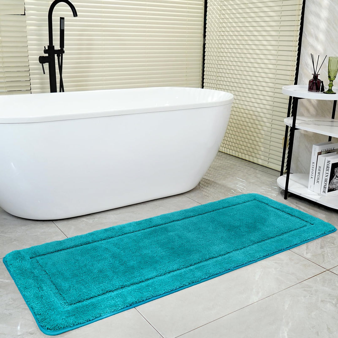 SOANNY Badematte 60x150 cm, Einzelstück, Hochflor Mikrofaser, rutschfest & Waschbar, Saugfähig Gross