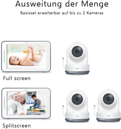 ELRO BC4000-C Full HD Extra Baby Kamera Babyphone Royale 1080P / 4000 serie 1x Camera, 1080P / 4000