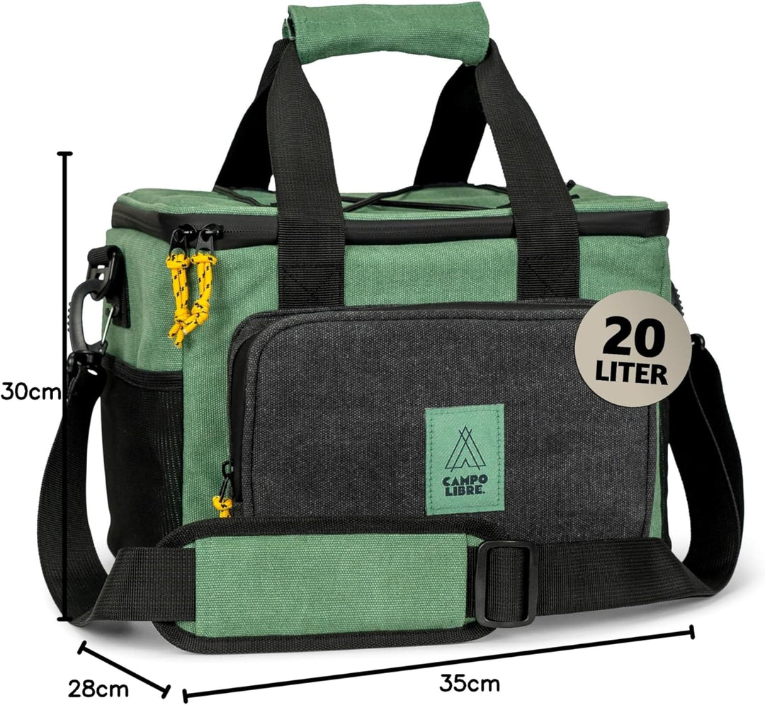 Campo Libre.® Hulk I Premium Camping Kühltasche 30l & 20l I Kühltasche klein mit Wasserdichten Reiss