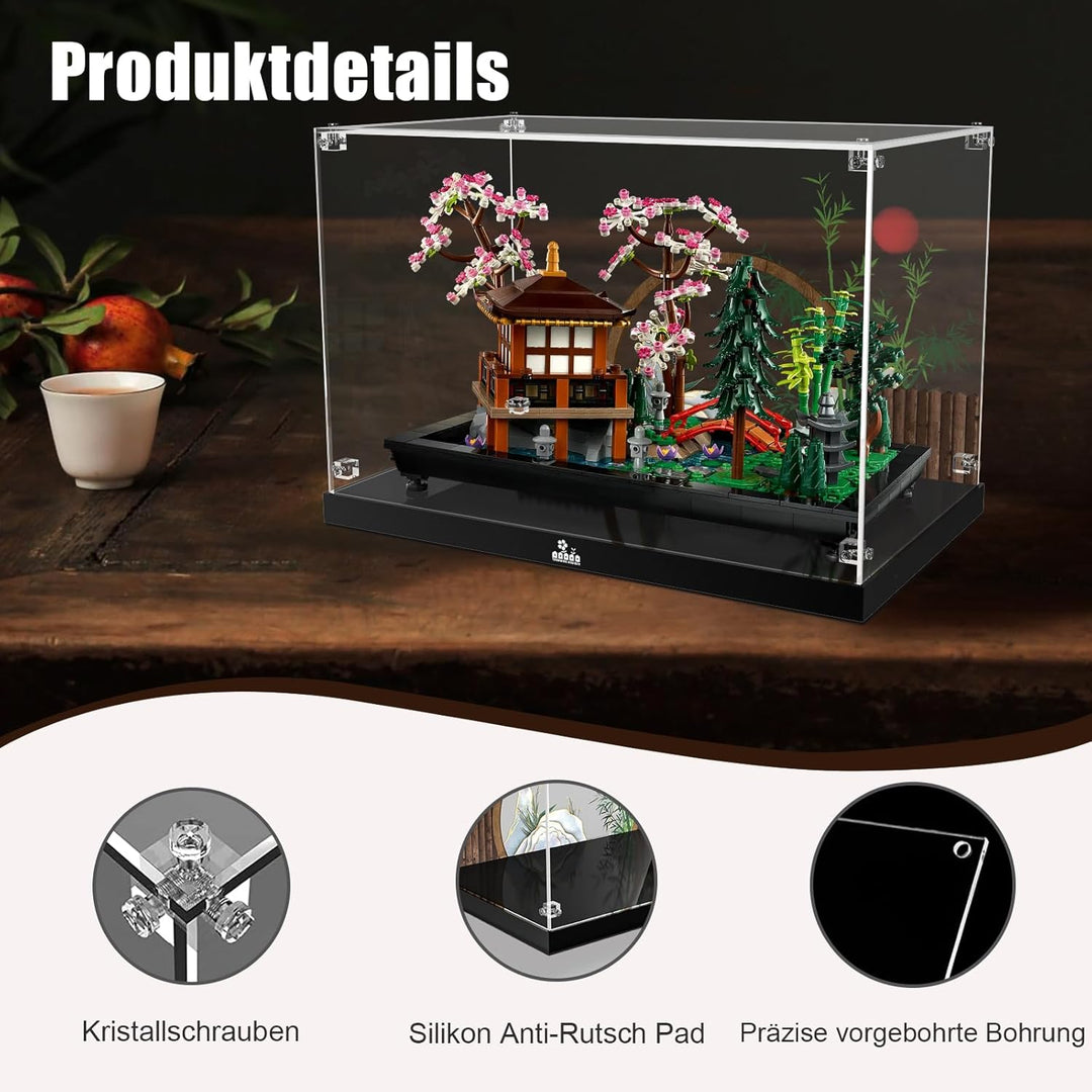 cooldac Acryl Vitrine für Lego 10315 Icons Garten der Stille, Staubdicht Transparent Universal Vitri