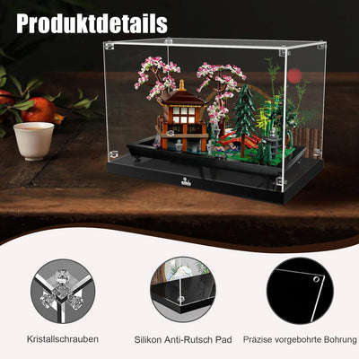 cooldac Acryl Vitrine für Lego 10315 Icons Garten der Stille, Staubdicht Transparent Universal Vitri