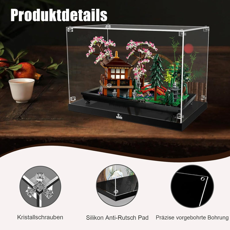 cooldac Acryl Vitrine für Lego 10315 Icons Garten der Stille, Staubdicht Transparent Universal Vitri