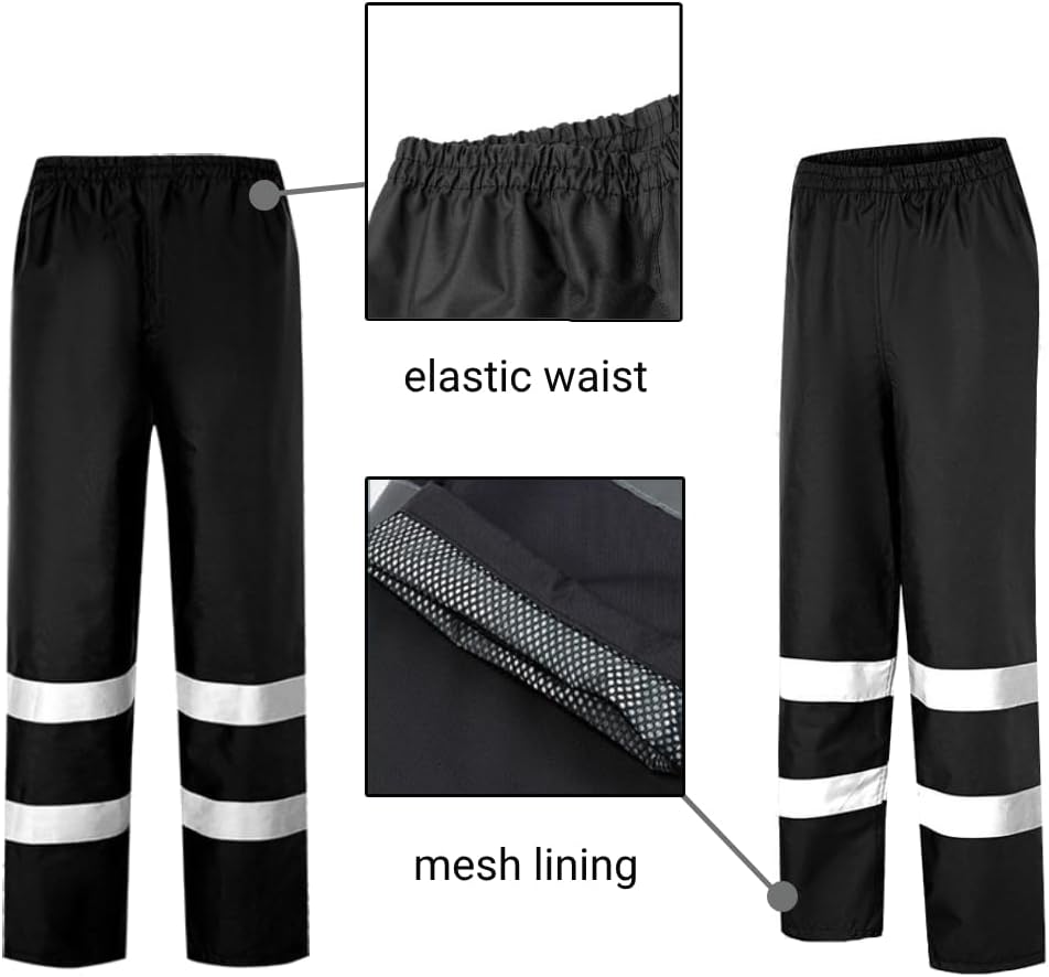 TopHomer Regenhose für Damen &amp; Herren, Wasserdicht Fahrrad Regenhose mit Reflektoren, Leichte Atmung