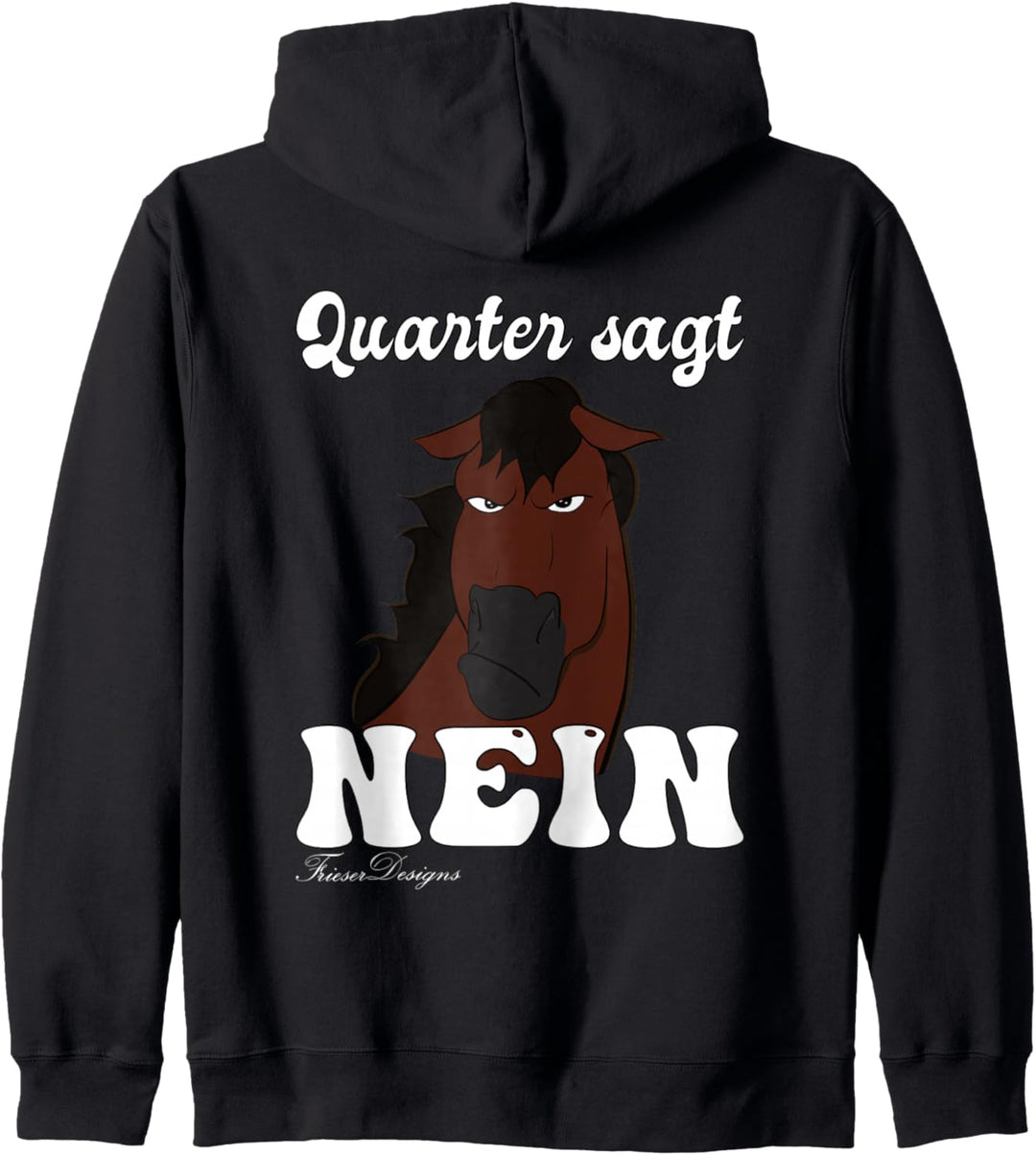 böses mürrisches Pferd sagt Nein lustiges Quarter Horse Kapuzenjacke