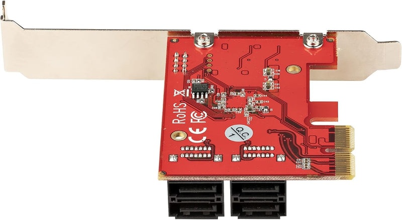 StarTech.com PCIe SATA Controller Karte - 4 Port SATA 3 Erweiterungskarte/Kontroller - 6Gbit/s - Ful