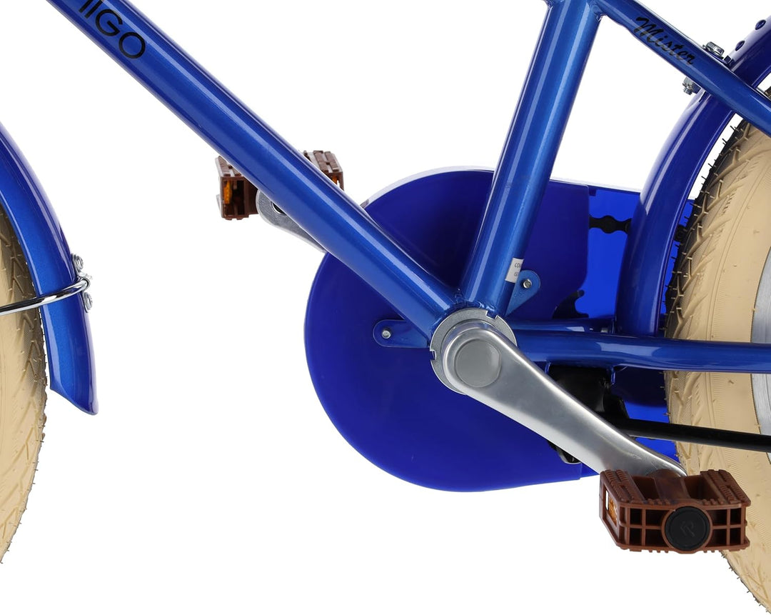 AMIGO Mister Kinderfahrrad - Jungenfahrrad - 16 Inch 24 cm - Rücktrittbremse - Blau