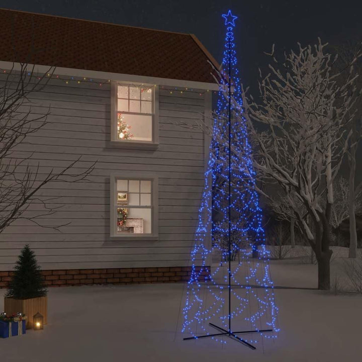 vidaXL LED Weihnachtsbaum Kegelform Tannenbaum Lichterbaum Weihnachtsdeko Stern Beleuchtung Aussen B