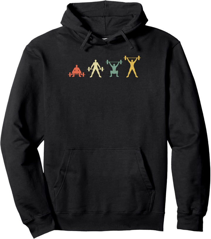 Retro Weightlifting Gewichtheben Gym Gewichtheber Geschenk Pullover Hoodie