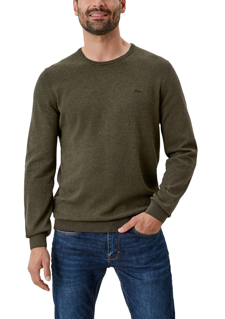s.Oliver Herren 2152193 Pullover mit Logo-Stitching 4XL Grosse Grössen 79w0, 4XL Große Grö