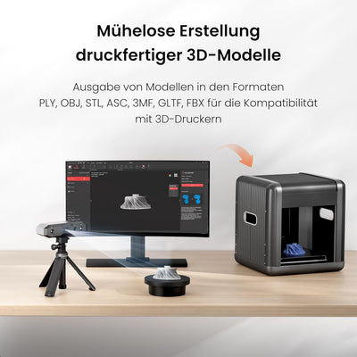 Revopoint MINI 2 Handheld 3D Scanner für 3D Druck, 0.02mm Präzision, 16 fps schnelles Scannen, Indus